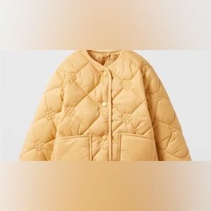 Zara Kids Quilted Puffer Jacket - Mustard Yellow
